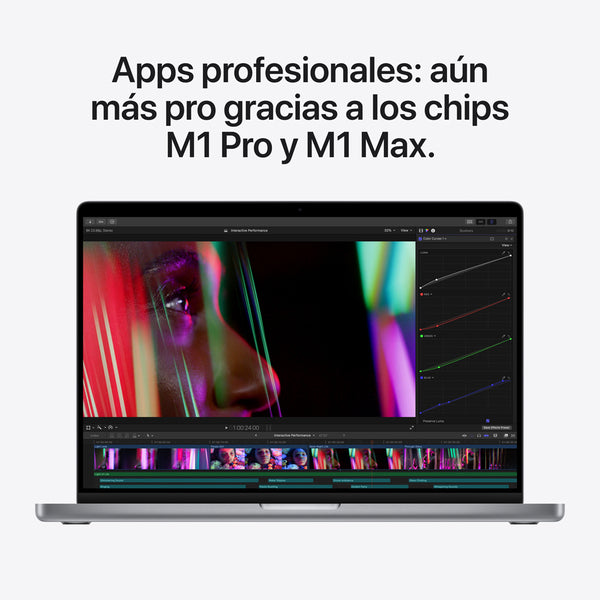 MacBook Pro de 16" - Chip Apple M1 Pro con CPU de 10 núcleos y GPU de 16 núcleos, 16 GB de RAM unificada y SSD de 512 GB - SPACE GREY / OPEN BOX